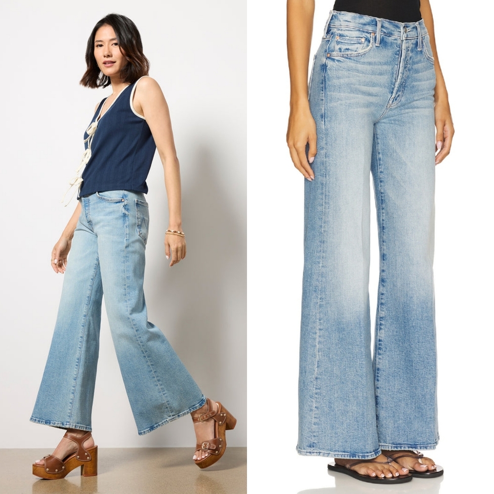 NWT Mother Denim The Tomcat Roller Jean 27 Petite Lil I Confess Jeans Wide Leg - Picture 2 of 16